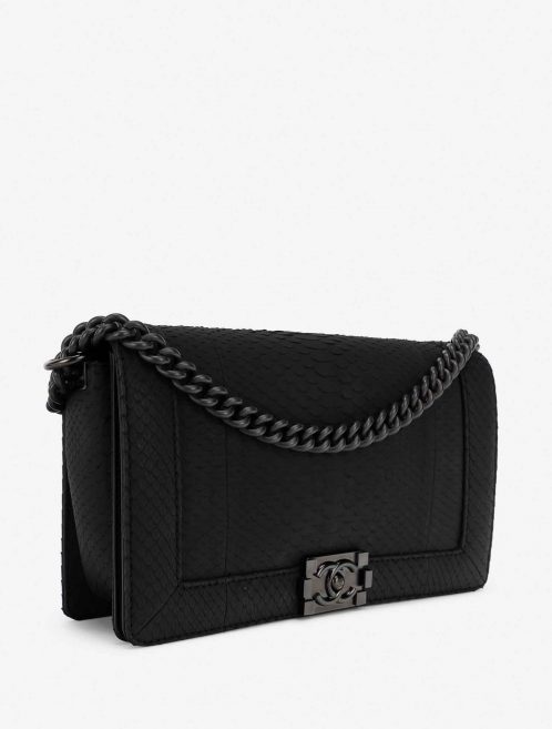 Chanel Boy Medium Python So Black