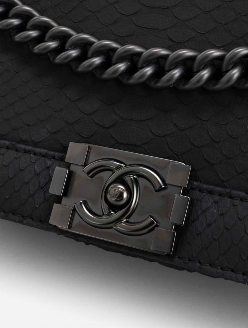 Chanel Boy Medium Python So Black
