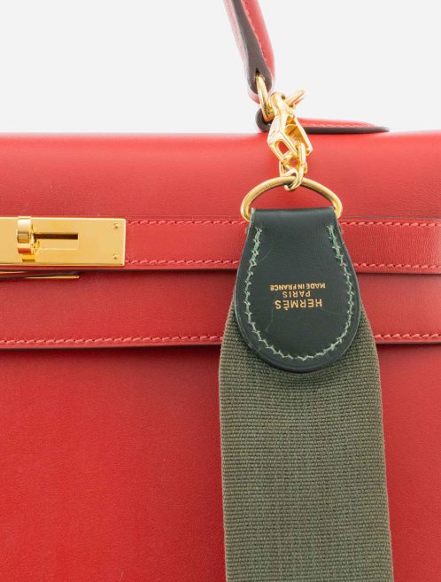 Hermès Shoulder Strap Canvas / Box Vert Anglais