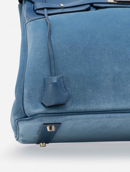 Hermès Birkin 40 Suede Grizzly Blue Thalassa