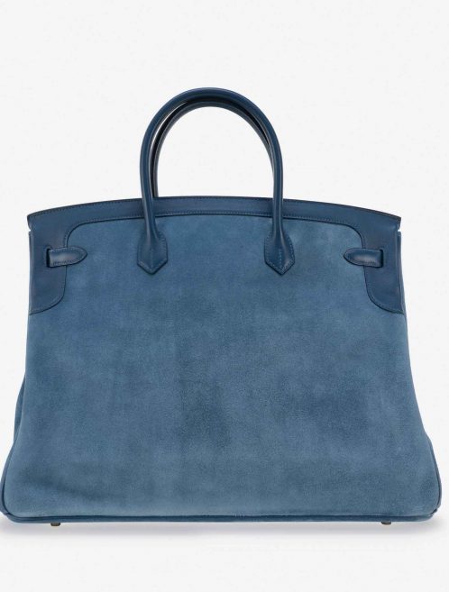 Hermès Birkin 40 Suede Grizzly Blue Thalassa