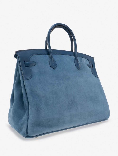Hermès Birkin 40 Suede Grizzly Blue Thalassa