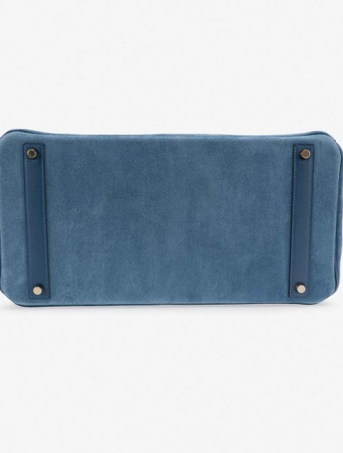 Hermès Birkin 40 Suede Grizzly Blue Thalassa