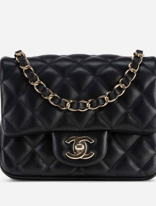 Pre-owned Chanel bag Timeless Mini Square Lamb Black Black | Sell your designer bag on Saclab.com