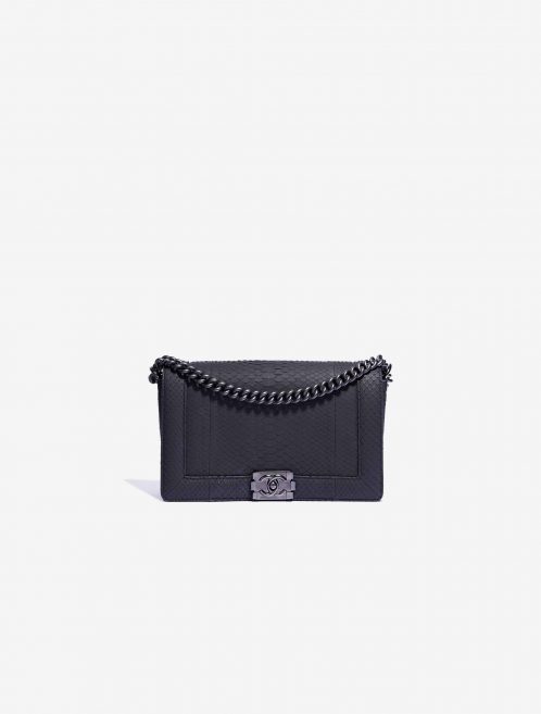 Chanel Boy Medium Python So Black