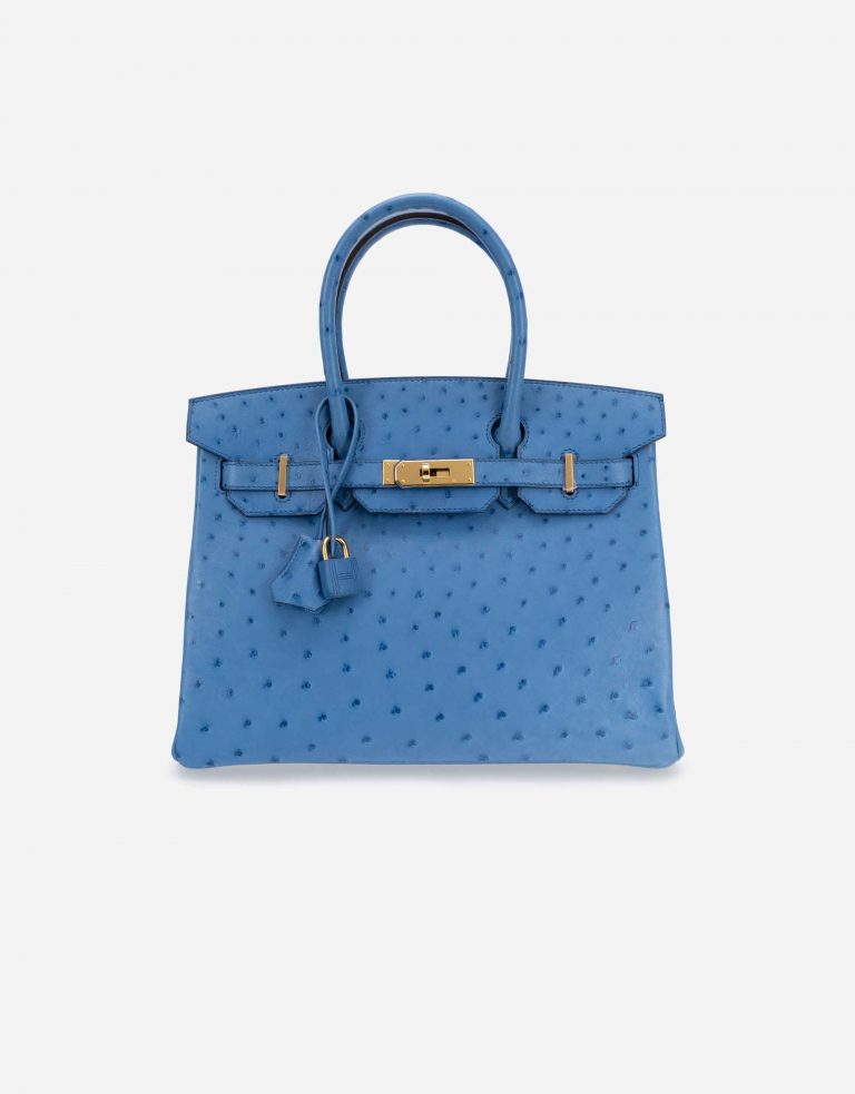 Hermès Birkin 30 Ostrich Blue Mykonos