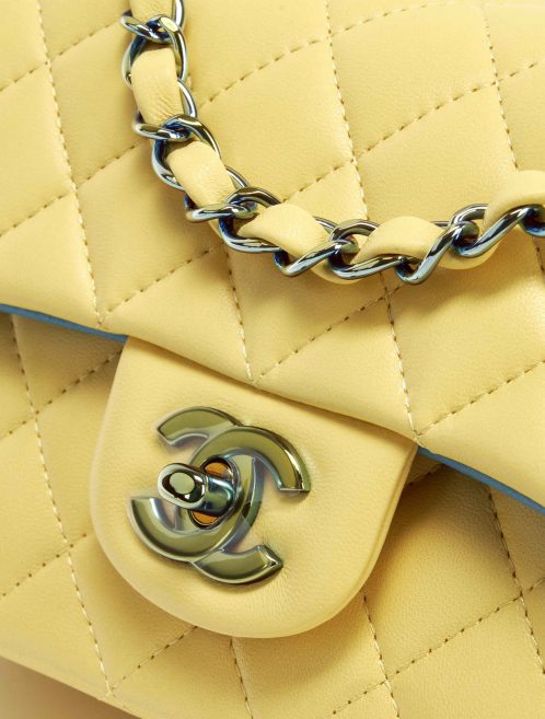 Chanel Rainbow Timeless Mini Rectangular Lamb Yellow / Petrol