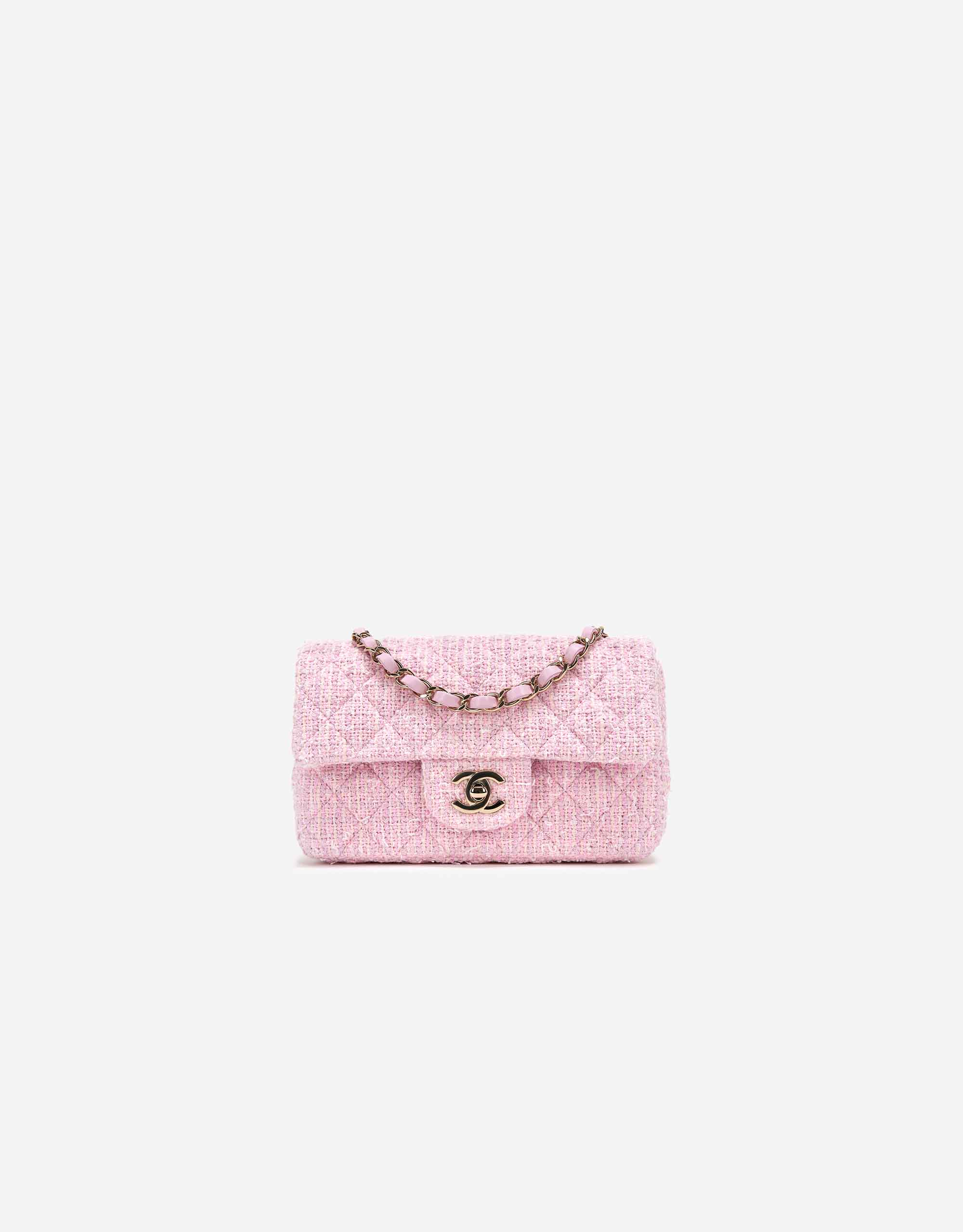 Chanel Timeless Mini Rectangular Tweed Pink SACLÀB
