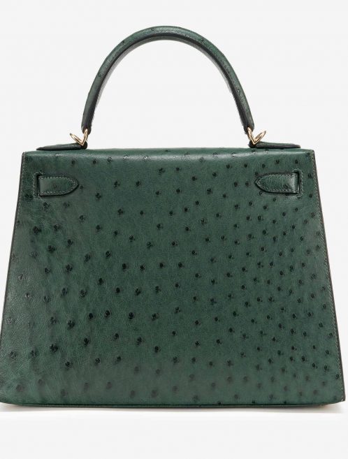 Hermès Kelly 28 HSS Ostrich Vert Titien/ Bleu Indigo