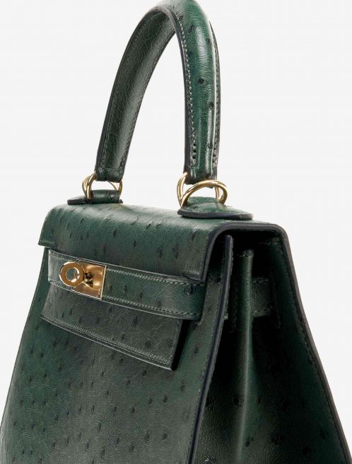 Hermès Kelly 28 HSS Ostrich Vert Titien/ Bleu Indigo