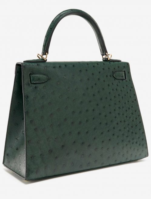 Hermès Kelly 28 HSS Ostrich Vert Titien/ Bleu Indigo