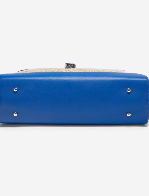 Pre-owned Chanel bag Shopper PVC / Straw Blue / Transparent Blue, Transparent | Sell your designer bag on Saclab.com