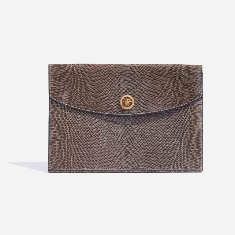 Hermès Rio Lizard Gris Fonce
