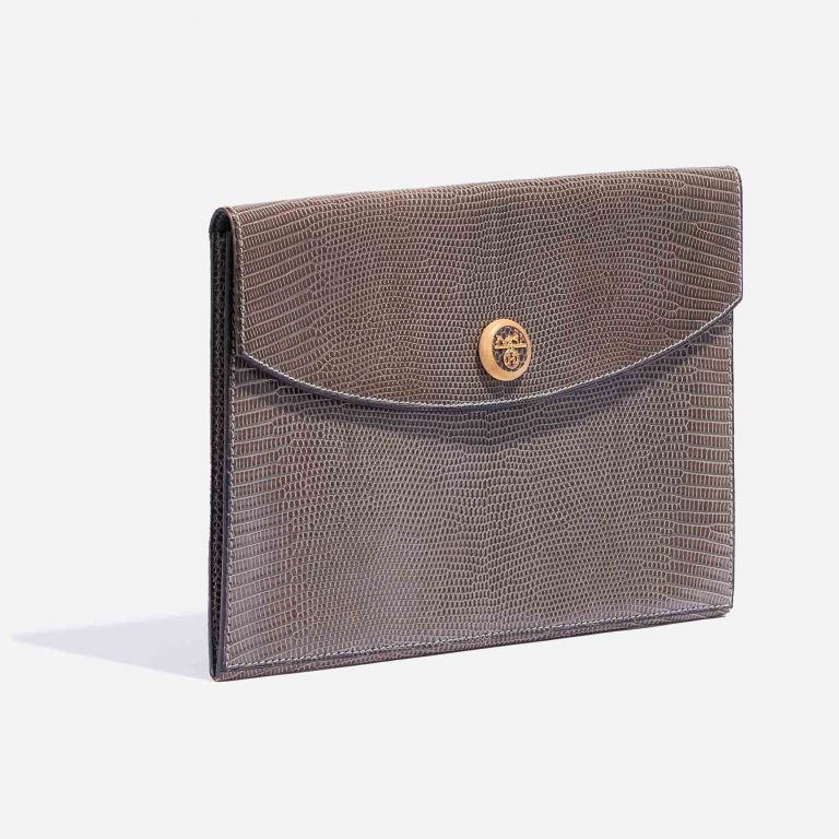 Hermès Rio Lizard Gris Fonce