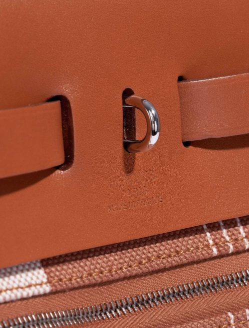 Hermès Herbag 31 Vache Hunter / Toile H Vibration Fauve / Ecru-Beige