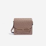 Hermès Roulis 18 Ostrich Gris Asphalte