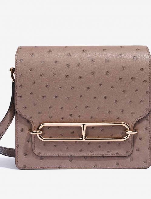 Hermès Roulis 18 Ostrich Gris Asphalte