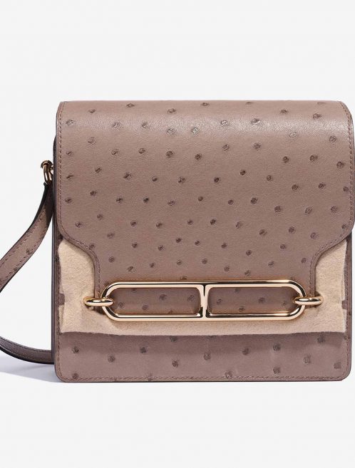 Hermès Roulis 18 Ostrich Gris Asphalte