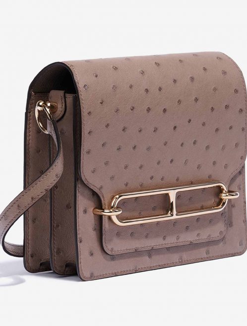 Hermès Roulis 18 Ostrich Gris Asphalte