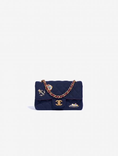 Chanel Timeless Mini Rectangular Calf / Wool Navy