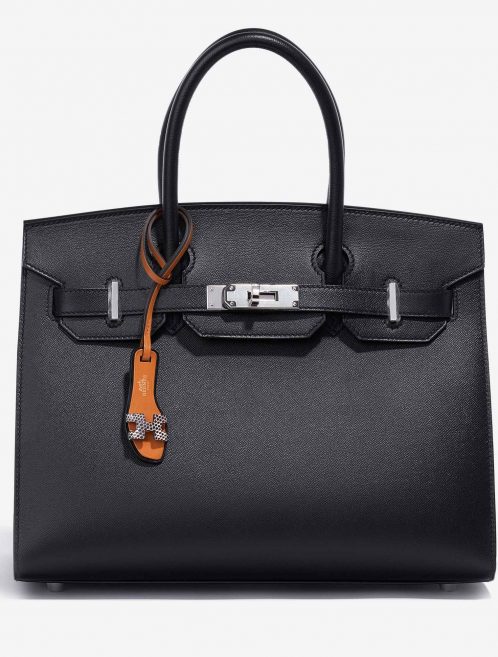 Hermès Oran Nano Salvator Lizard Ombre / Black / Natural Sable