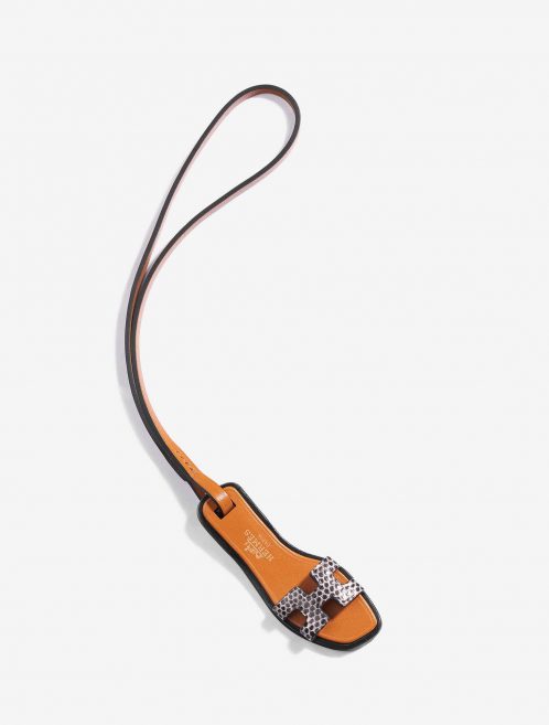 Hermès Oran Nano Salvator Lizard Ombre / Black / Natural Sable