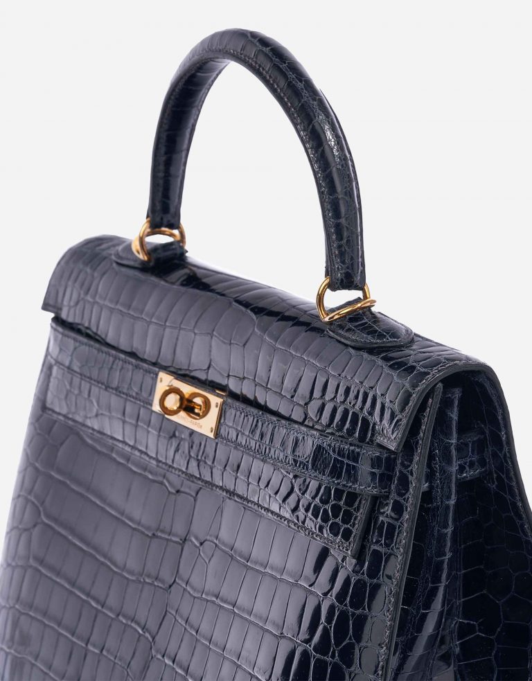 Hermès Kelly 35 Crocodile Porosus Bleu Marine