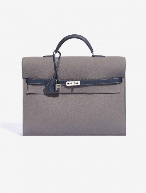 Hermès Kelly Depeche 34 Clemence Gris Mouette / Blue Nuit
