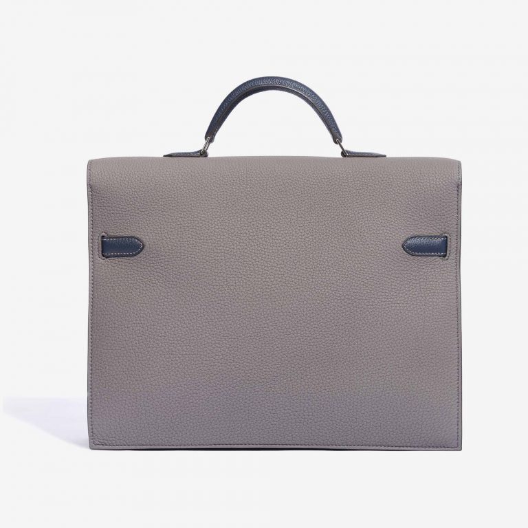 Hermès Kelly Depeche 34 Clemence Gris Mouette / Blue Nuit