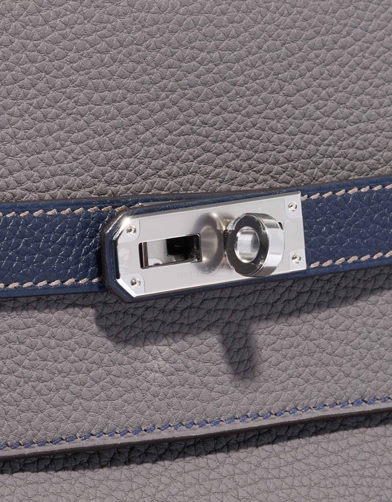 Hermès Kelly Depeche 34 Clemence Gris Mouette / Blue Nuit
