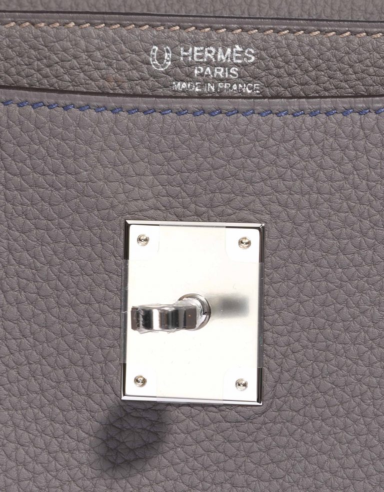 Hermès Kelly Depeche 34 Clemence Gris Mouette / Blue Nuit