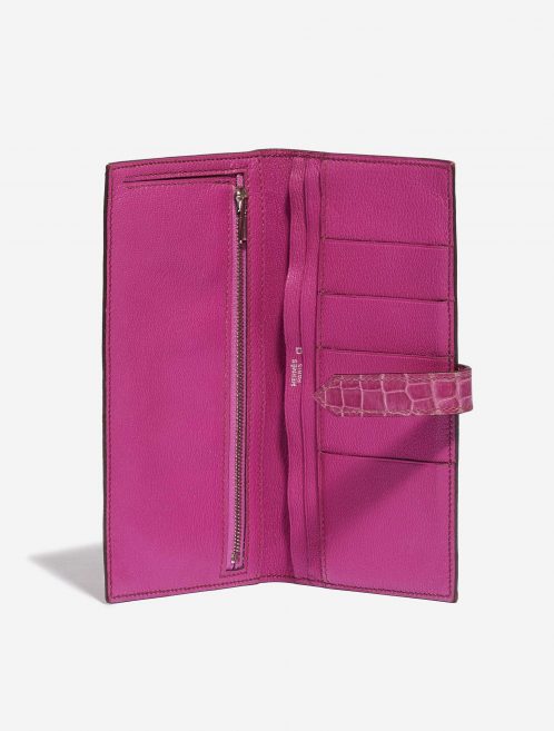 Pre-owned Hermès bag Wallet Bearn Fuchsia Alligator | Sell your designer bag on Saclab.com