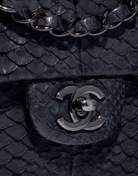 Chanel Timeless Medium Python So Black