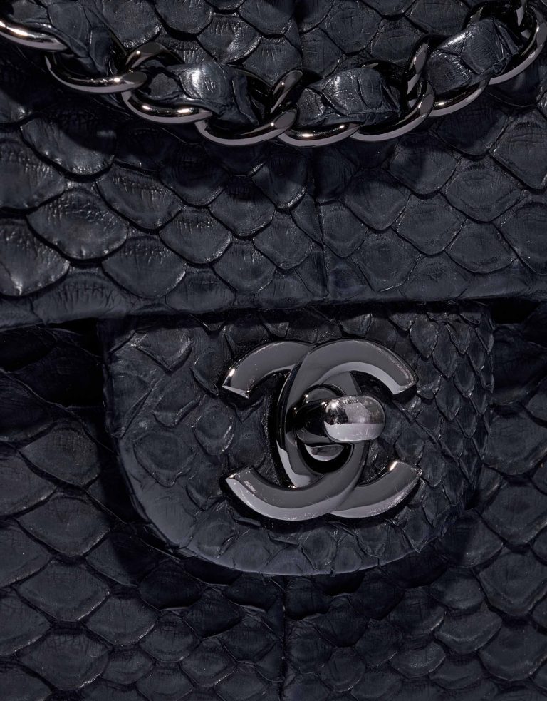Chanel Timeless Medium Python So Black