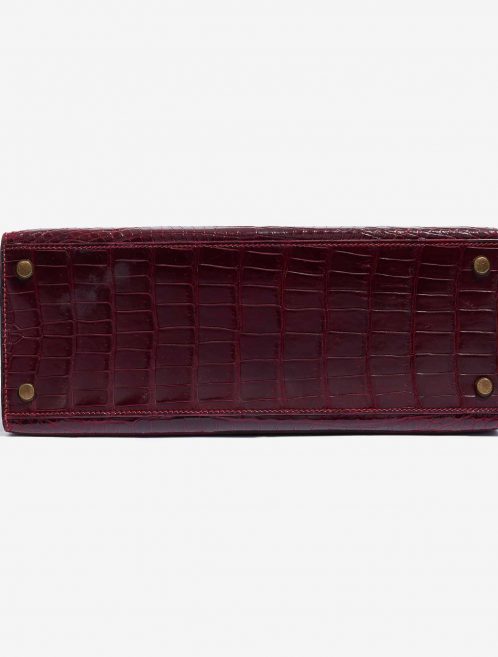 Hermès Kelly 28 Porosus Crocodile Bordeaux
