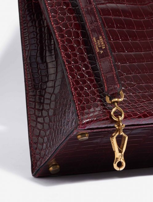 Hermès Kelly 28 Porosus Crocodile Bordeaux