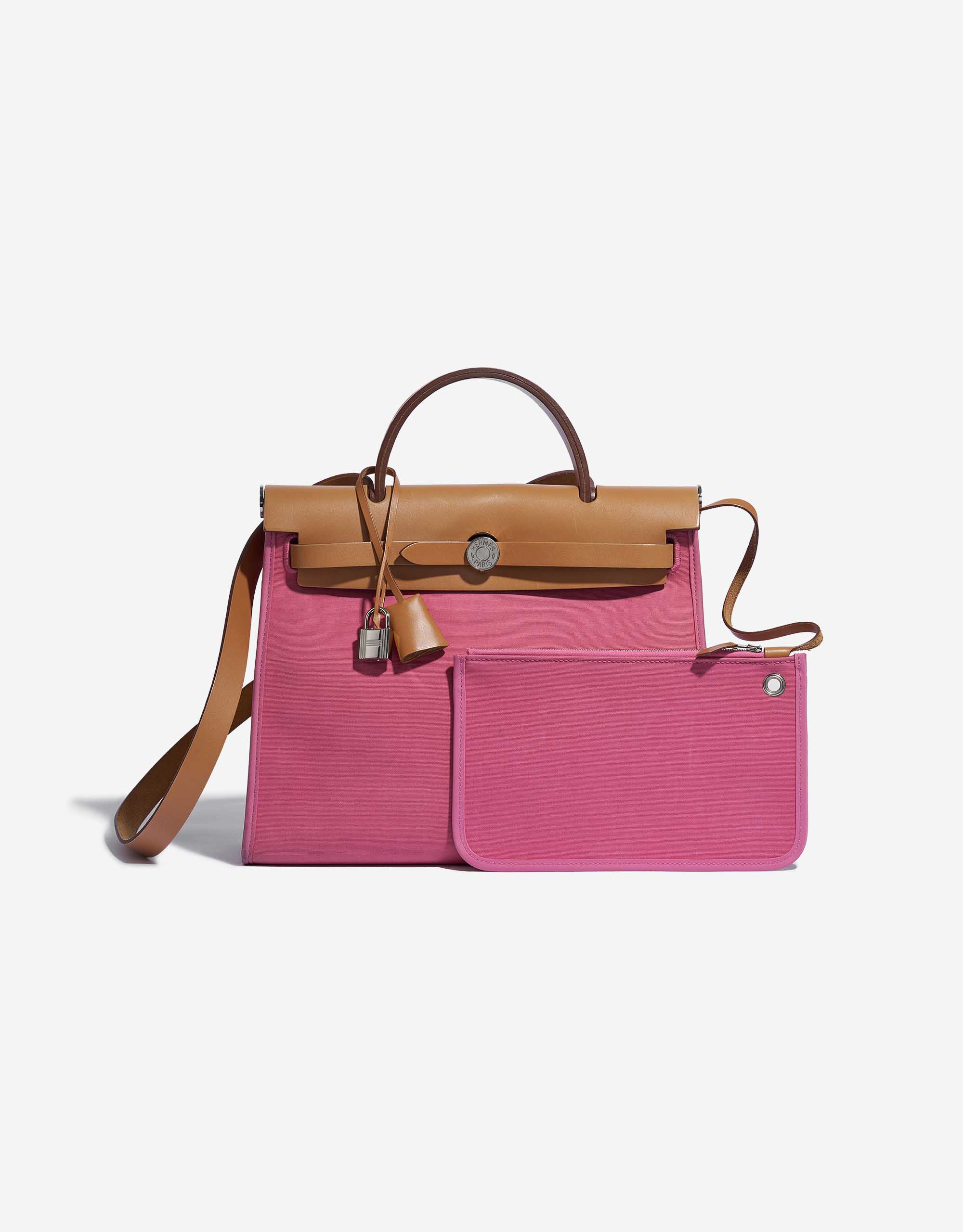 Hermès Herbag 31 Vache Hunter / Canvas Rose Hortensia | SACLÀB