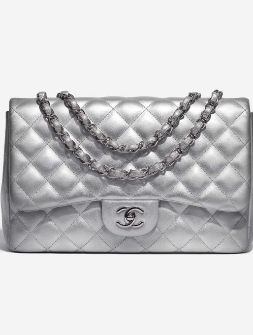 Chanel Timeless Jumbo Lamb Silver