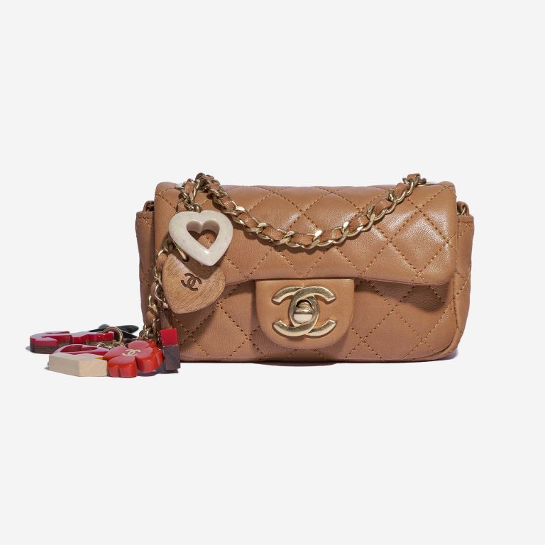 Chanel Timeless Cruise Charm Micro Lamb Camel