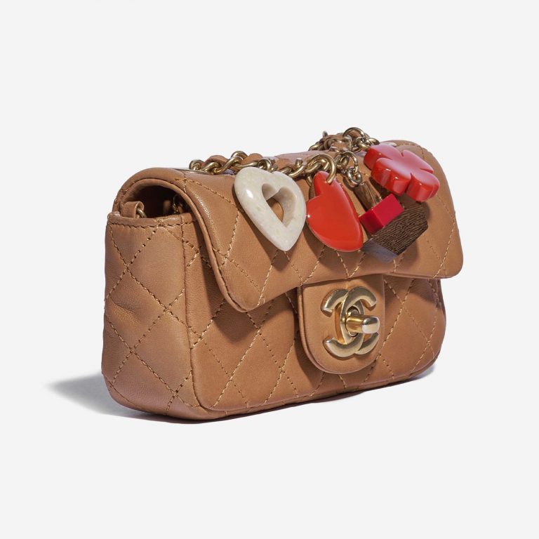 Chanel Timeless Cruise Charm Micro Lamb Camel