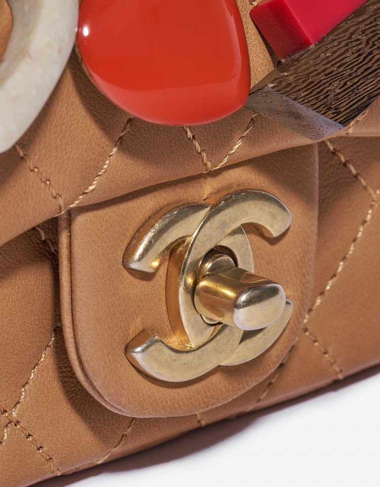 Chanel Timeless Cruise Charm Micro Lamb Camel