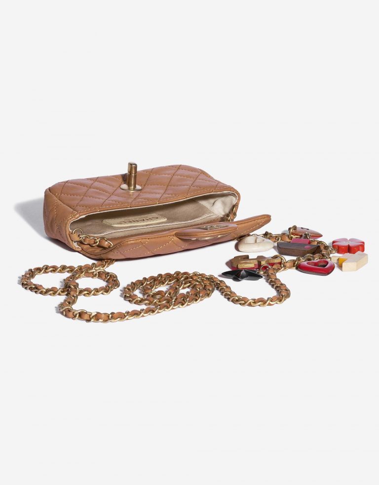 Chanel Timeless Cruise Charm Micro Lamb Camel