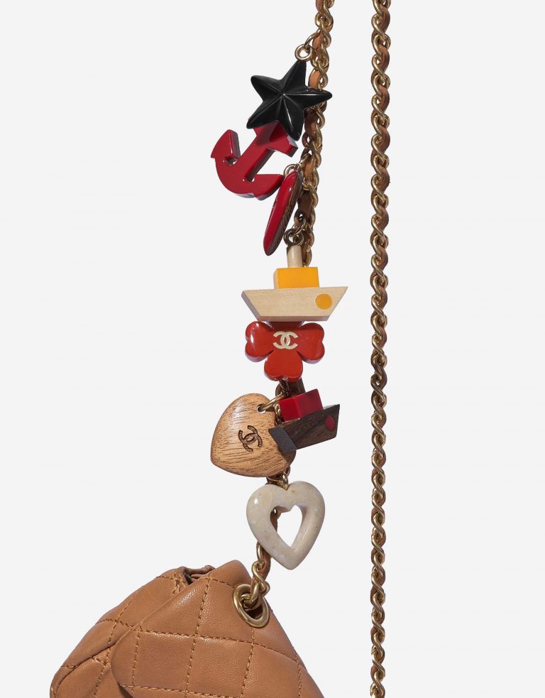 Chanel Timeless Cruise Charm Micro Lamb Camel