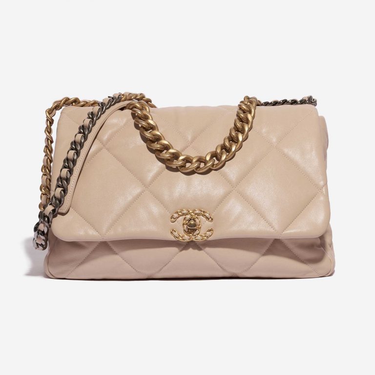 Chanel 19 Maxi Lamb Beige