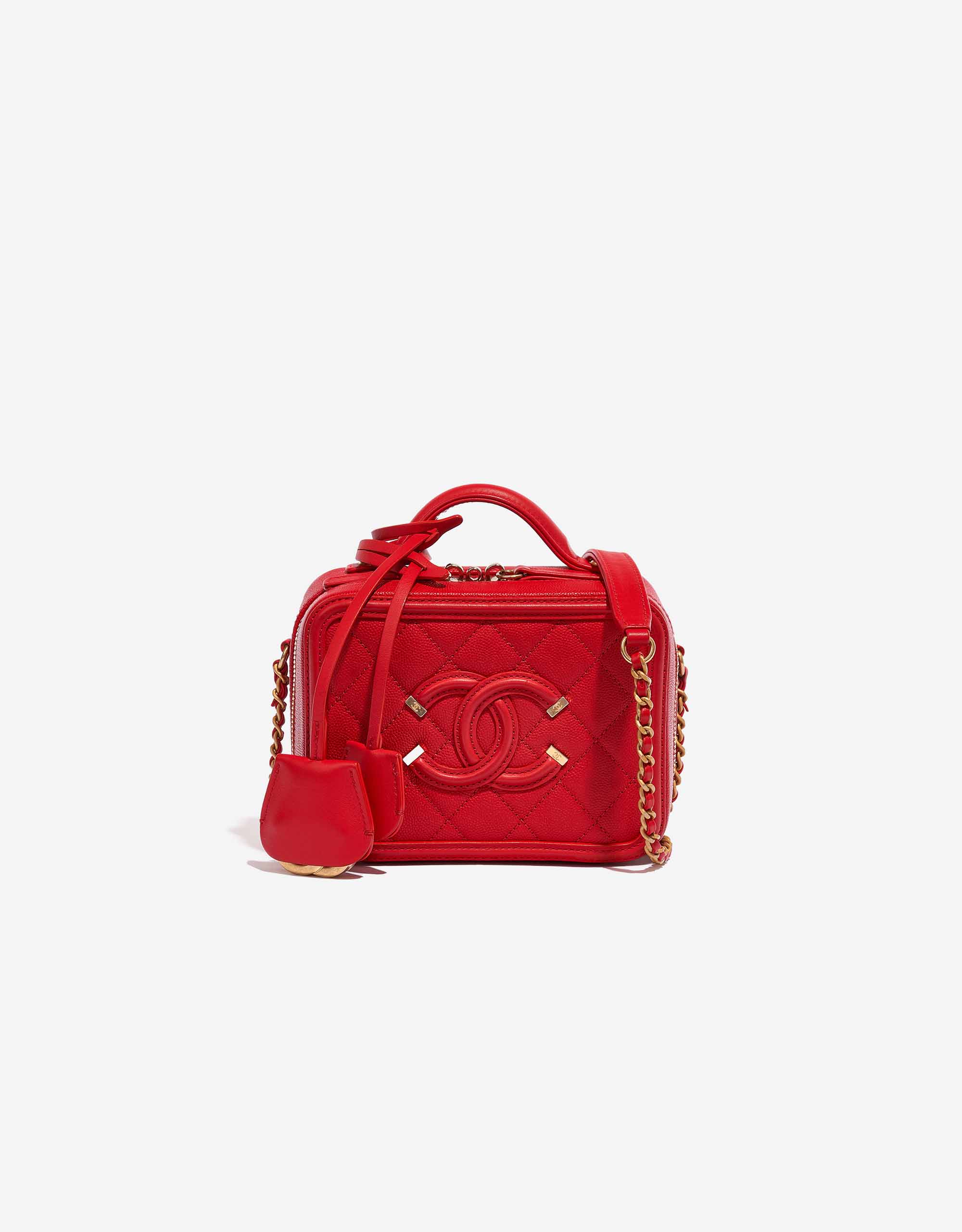 Chanel Vanity Case Small Caviar Red | SACLÀB