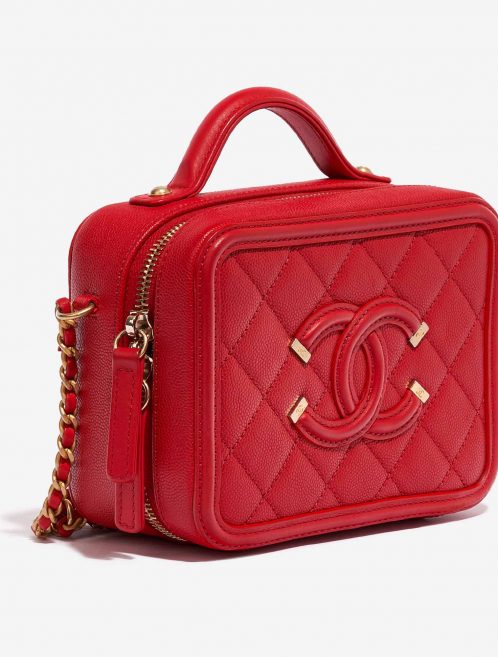 Chanel Vanity Case Small Caviar Red