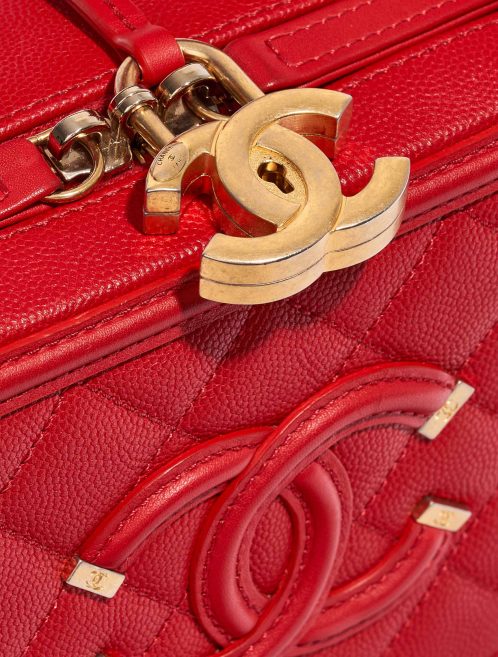 Chanel Vanity Case Small Caviar Red
