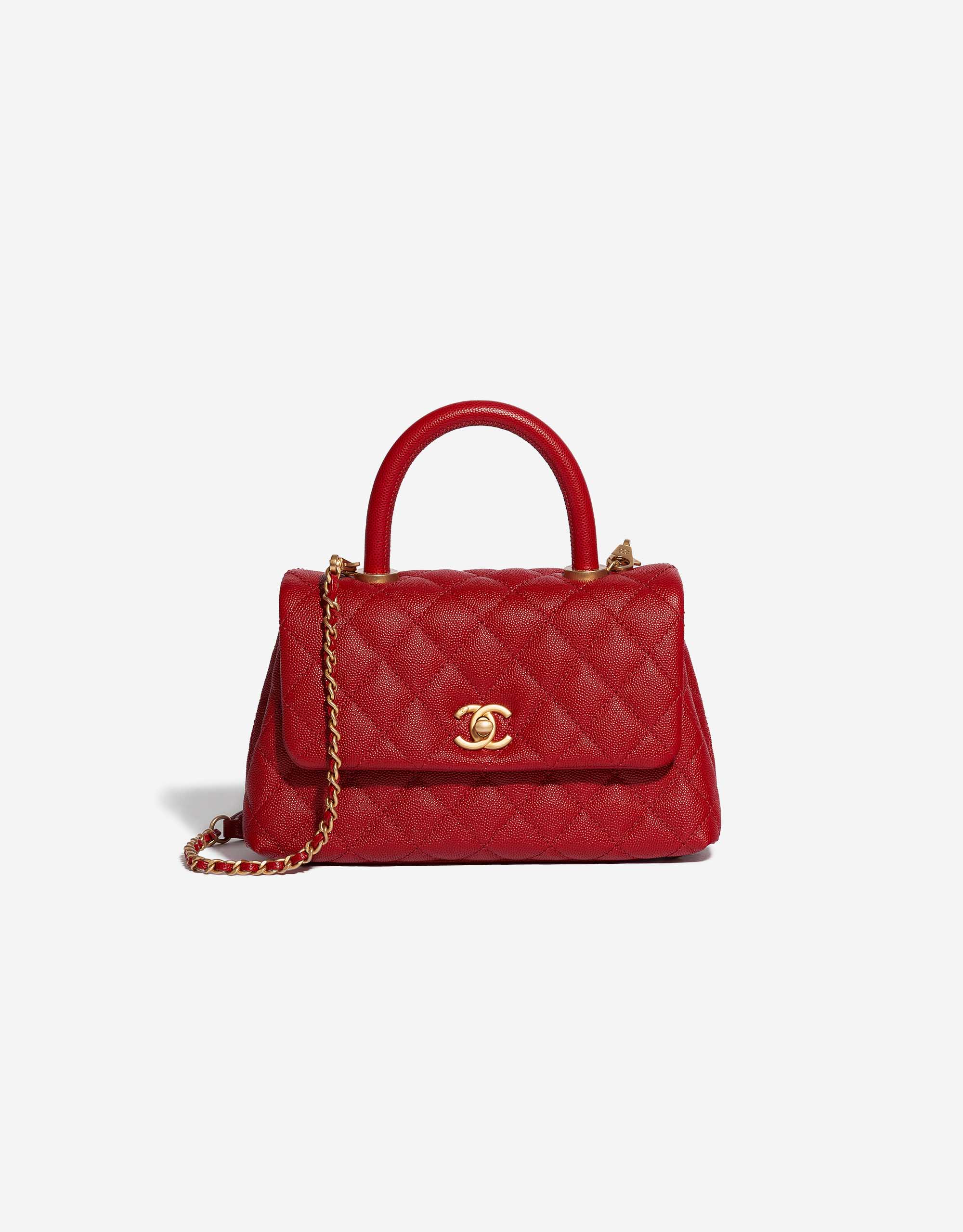 Chanel Handle Small Caviar Red SACLÀB