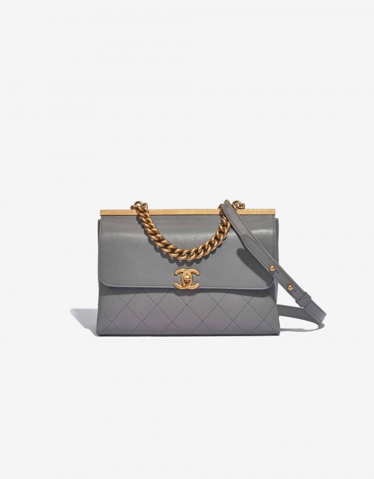 Chanel Timeless Chain Handle Lamb Grey Chanel Timeless Chain Handle Lamb Grey