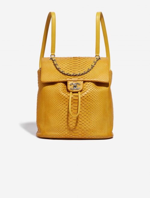 Chanel Backpack Python Yellow